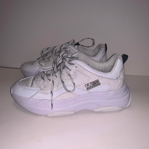 SOLD - WHITE CHUNKY DAD SNEAKERS - Picture 1 of 4